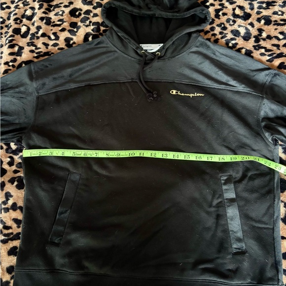 Champion Black Velour Hoodie - Picture 8 of 12
